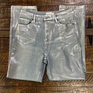 Cello Women's Shimmering silver Straight Jeans Size 11